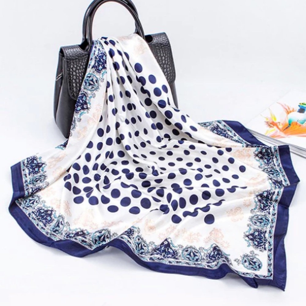 Free w/Purchase Floral/Polka Dot Print Scarf